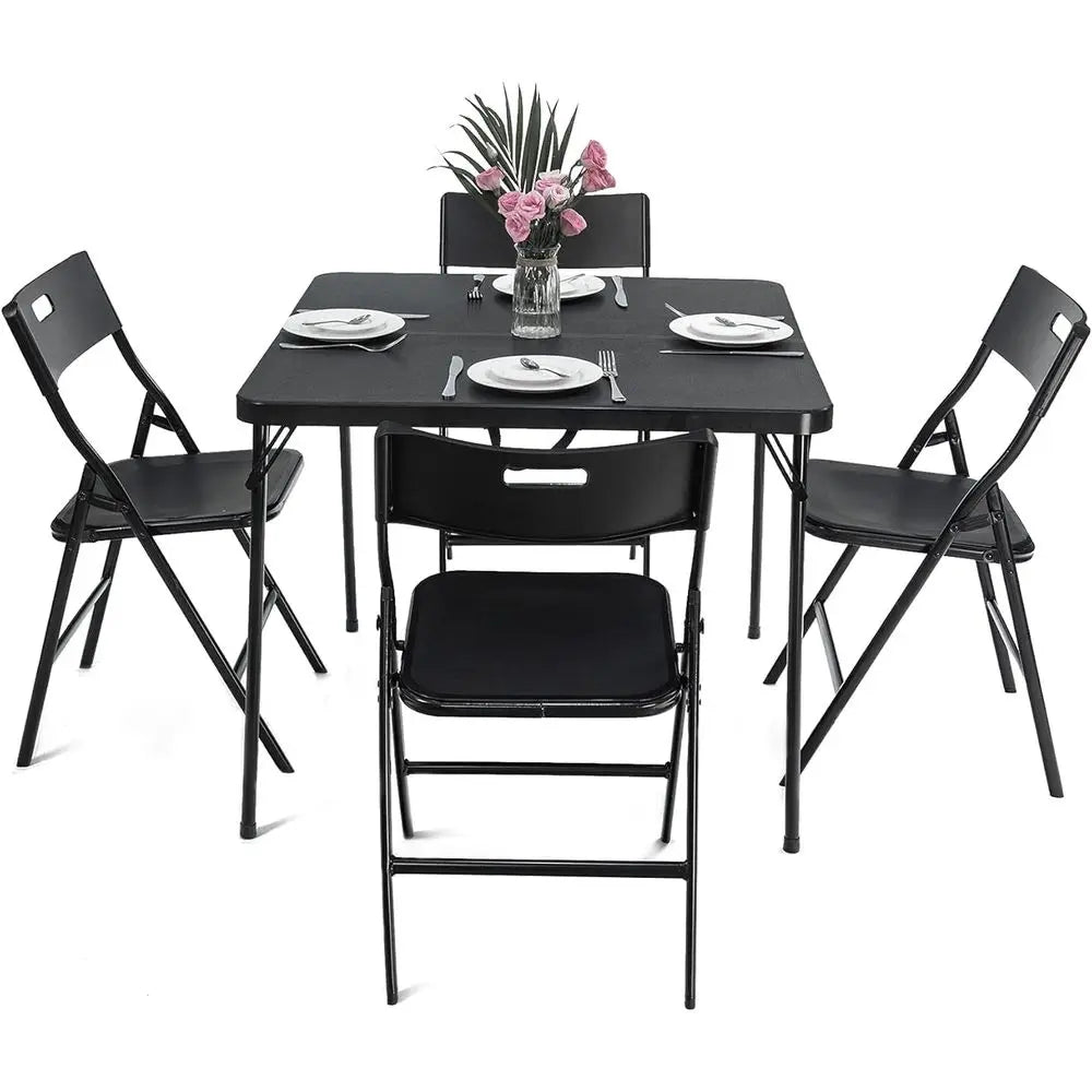 Folding Card Table And Chairs Set For Indoor Outdoor Use