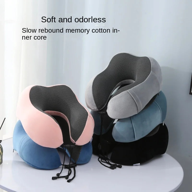 1pc Slow Rebound Travel Pillow,U-shaped Headrest Neck SupportPillow,Nap Pillow Travel Airplane Pillow For Office travel Airplane