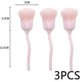Flower Nail Brush for Manicure Gold Rose Shape Nail Art Brushes Round Small UV Gel Polish Powder Cleaning Tools Nail Accesories
