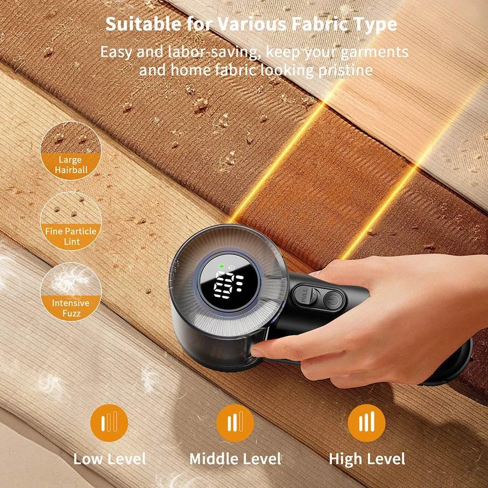 Rechargeable Fabric Shaver Electric Lint Remover with Digital Display