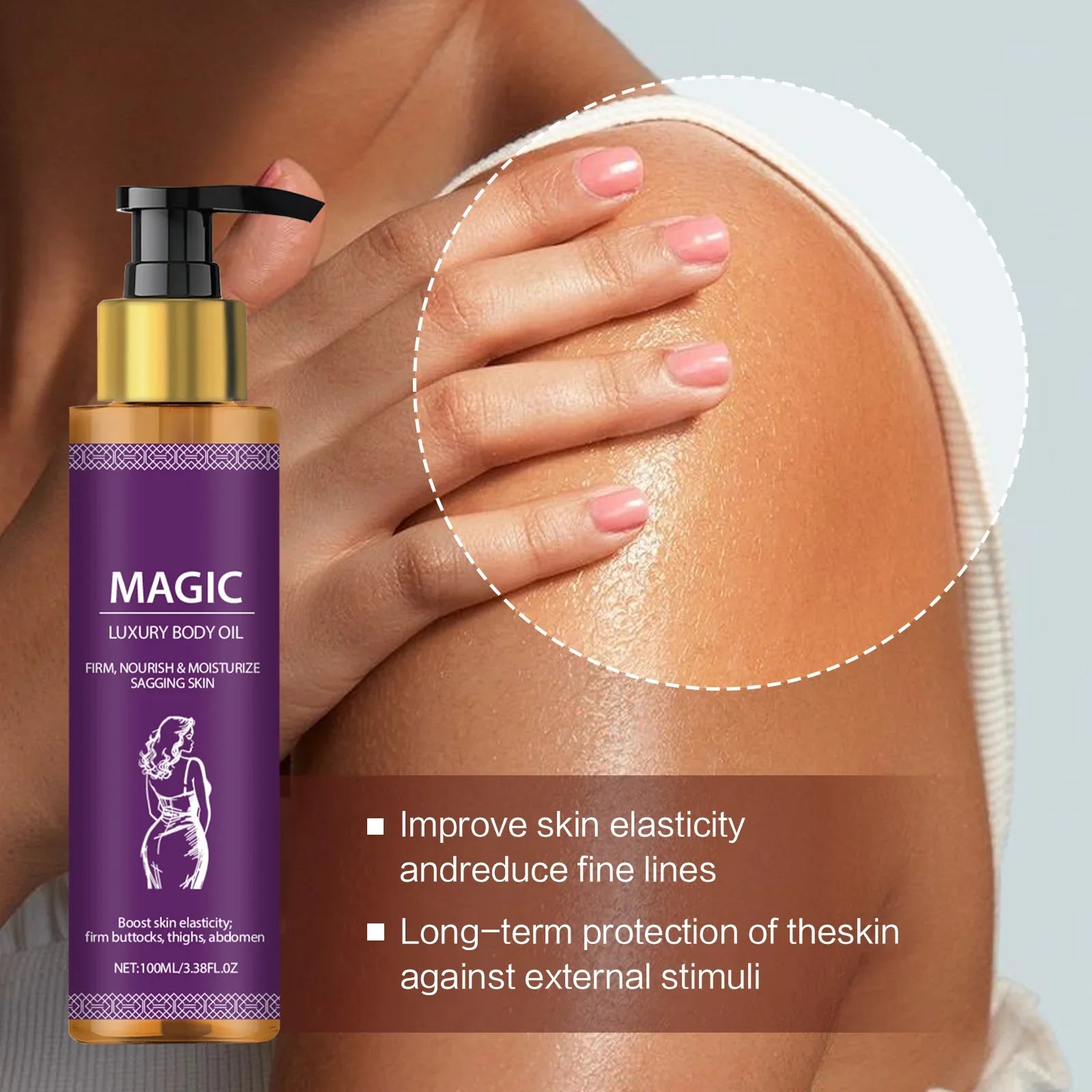 Tightening Body Oil Lightening Improve Dry Brightening  Nourishing Lifting Firming Smooth Anti Cellulite Skin Care Massage Care