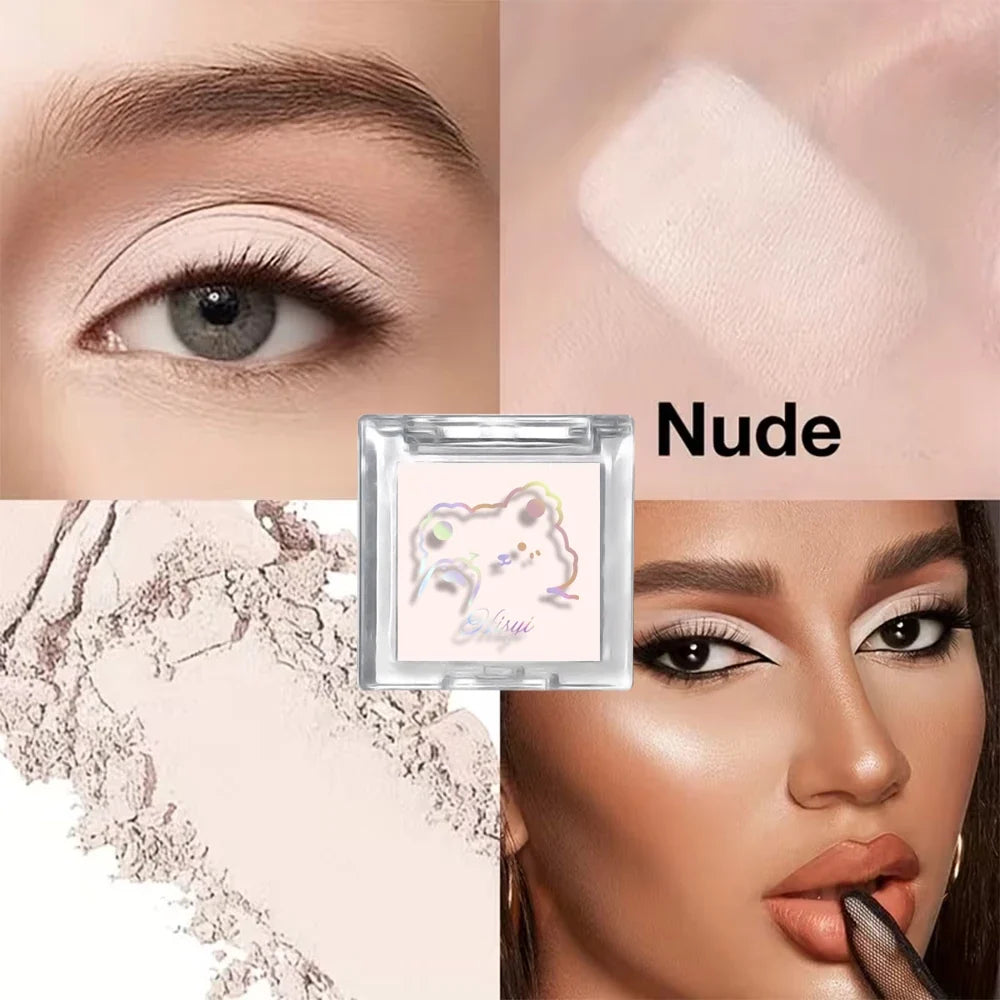 Long Lasting Matte highlights with eyeshadow tray - Shiny glitter for natural contours of all skin tones, orange and white
