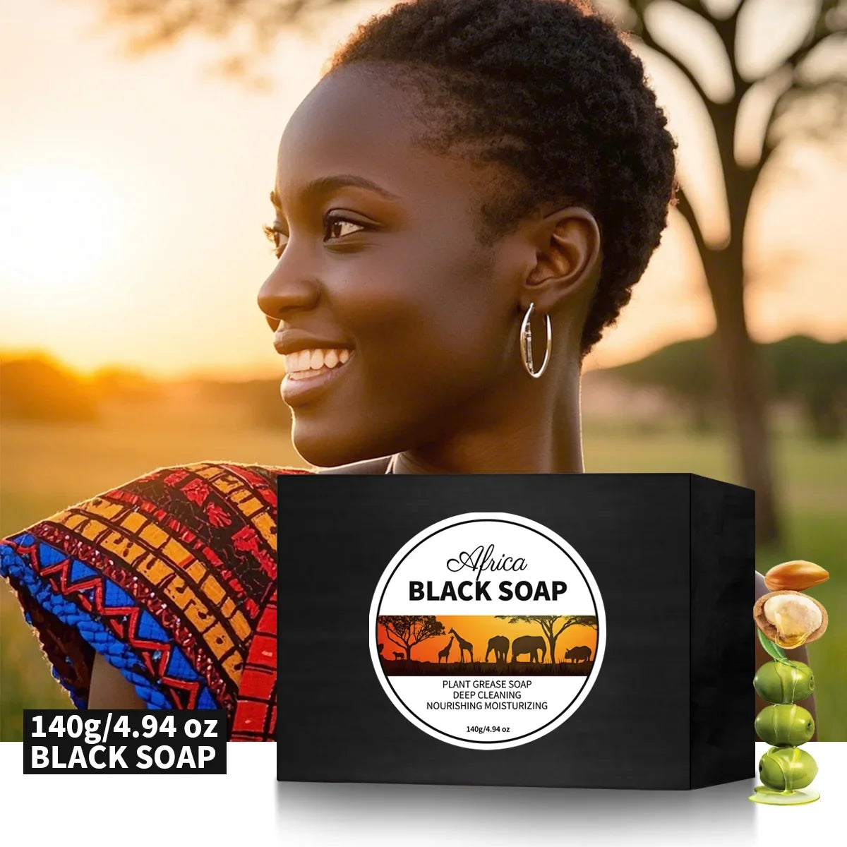 140g Hand Bamboo Charcoal Made Soap Bar Black Organic Soap Bar Charcoal Clay Organic Bathing Soap