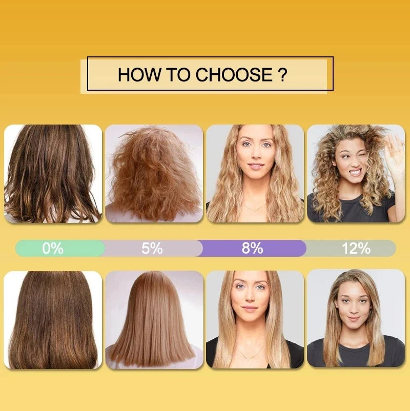 PURC Keratin Treatment Shampoo Conditioner Hair Straightening Products Smoothing Repairing Hair Mask Curly Hair Straighten Care