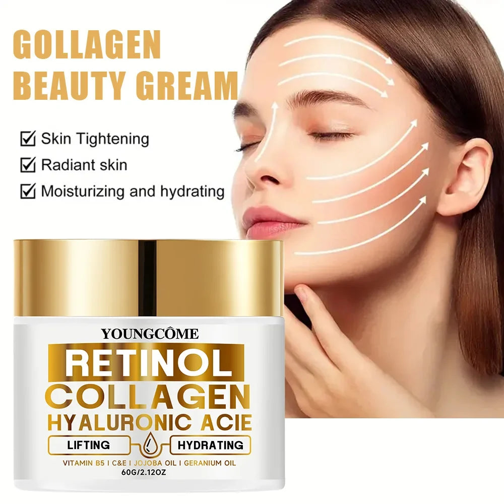 Retinol Face Cream Moisturizing Wrinkle Remover Collagen Hyaluronic Acid Creams Skin Care Cosmetic for Women&Men