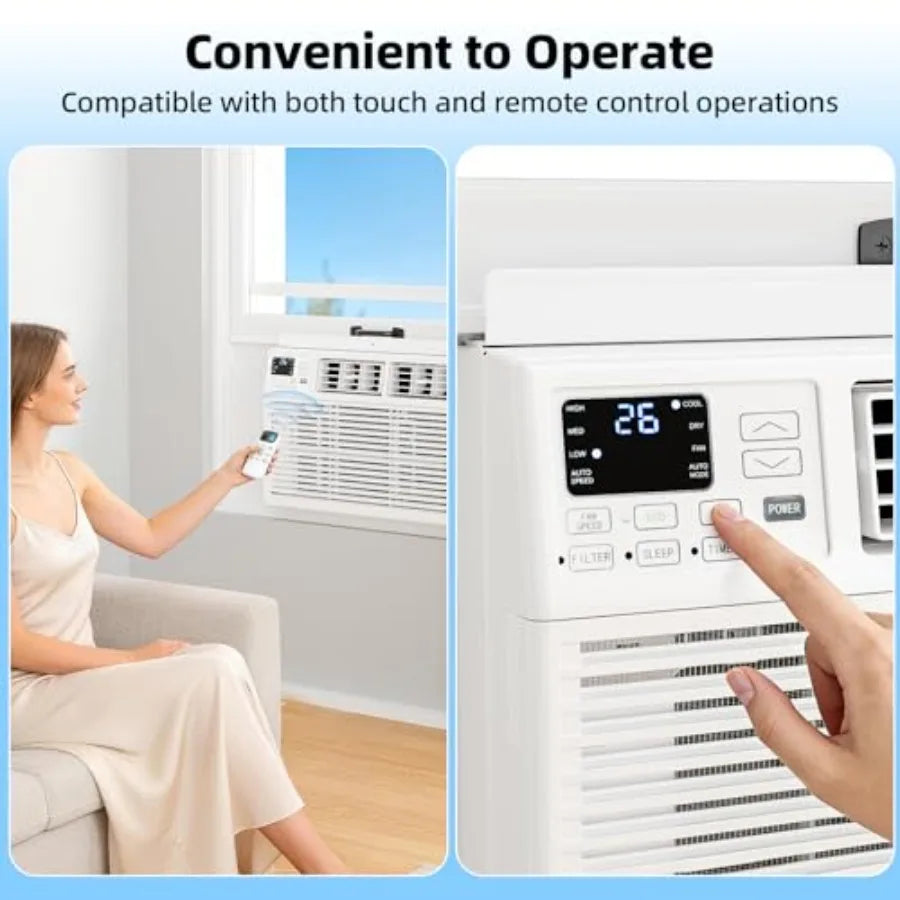 Window Air Conditioner 8000 BTU With Remote Energy Saving Mode