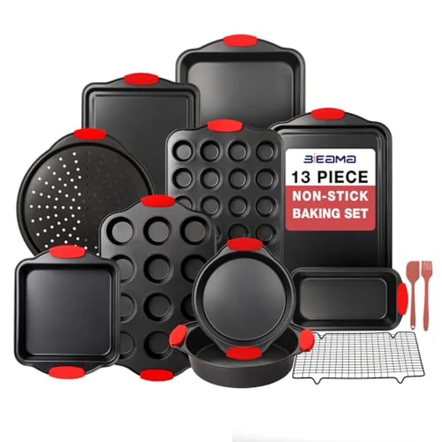 13 Piece Nonstick Bakeware Set Carbon Steel Bake Pans