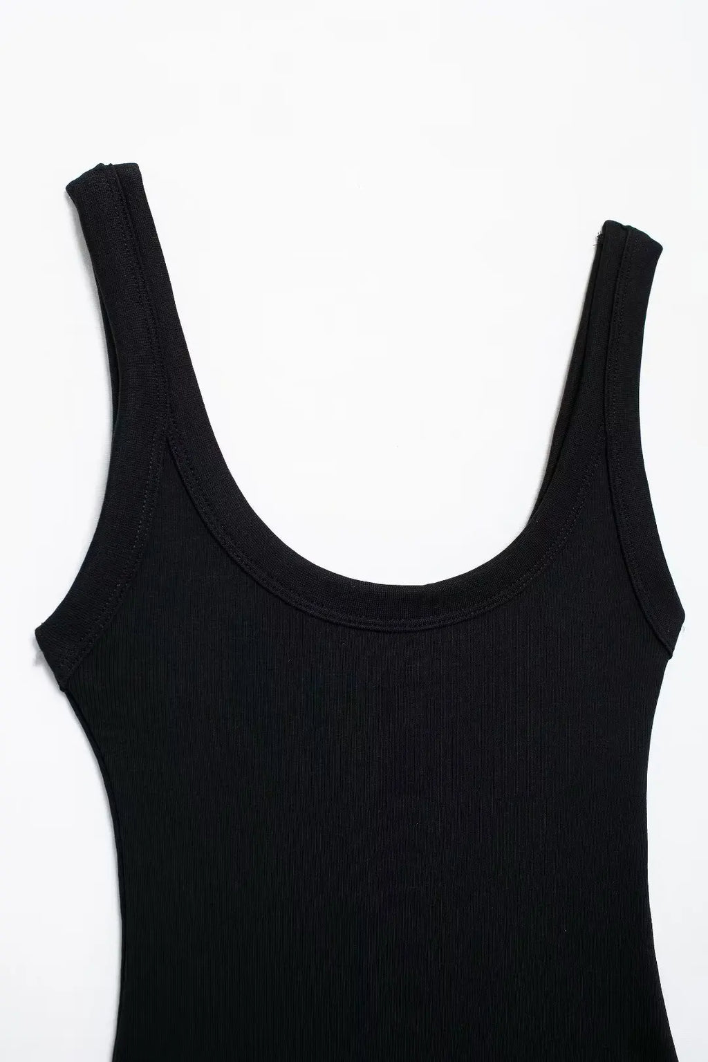 Women's Skinny Ribbed O-Neck Bodysuits with Straps Snap-Button Sexy Fashion Playsuits Comfortable Stretchy Female Clothing