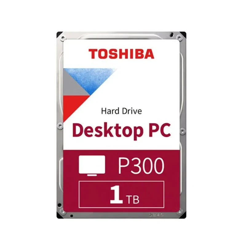 For Toshiba P300 HDWD110 1TB Desktop Hard Drive, 7200RPM SATA3, 3.5 Inch Red Disk, High Speed & Stable Performance