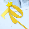 New 0-9 Number Happy Birthday Cake Topper Golden Acrylic Wedding Cake Topper Adorn For Kids Birthday Party Holiday Cake Supplies