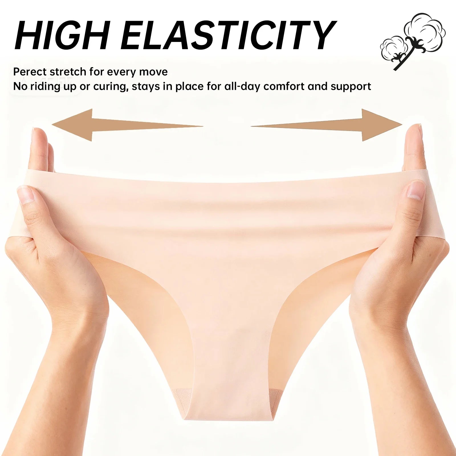 Women Sexy Panties Lingerie  High Waist Seamless Underwear Breathable Comfort Briefs S-2XL Thong