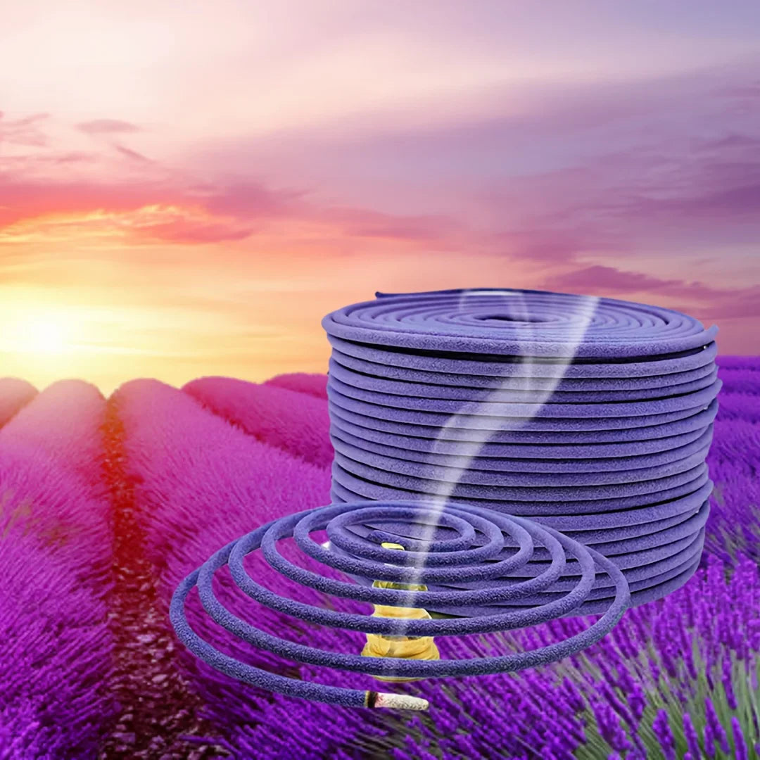 Lavender Lemongrass Aromatherapy Coils Fragrance for Patio, Porch, Poolside, Camping Garden Home Decor, Outdoor Incense Coils