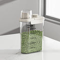 Large Capacity Kitchen Storage Can - 1600/2800ML PP Plastic Sealed Scale Bucket Waterproof Seal for Flour Corn Soybeans Rice
