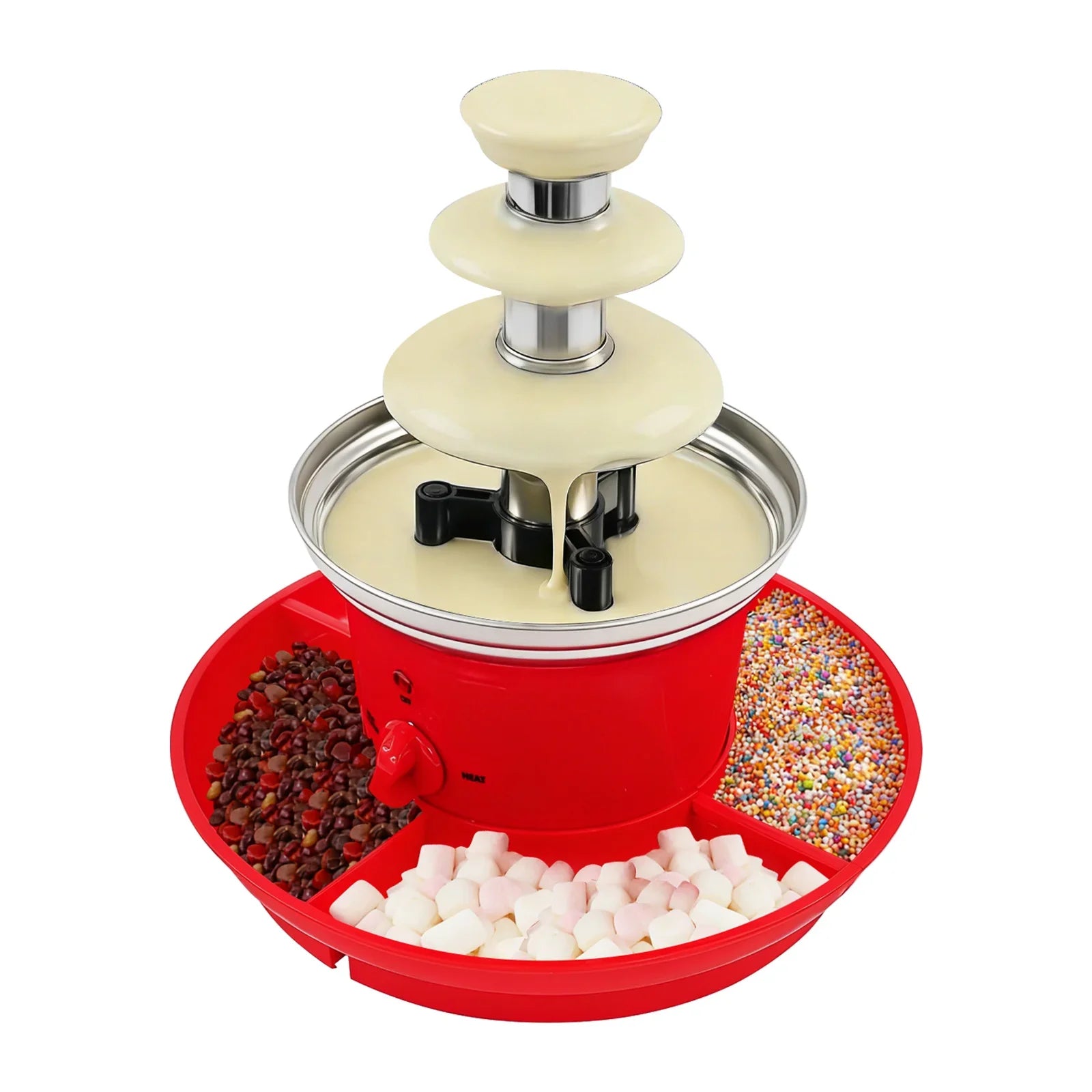Chocolate Fondue Fountain 40W Stainless Steel 3 Tier
