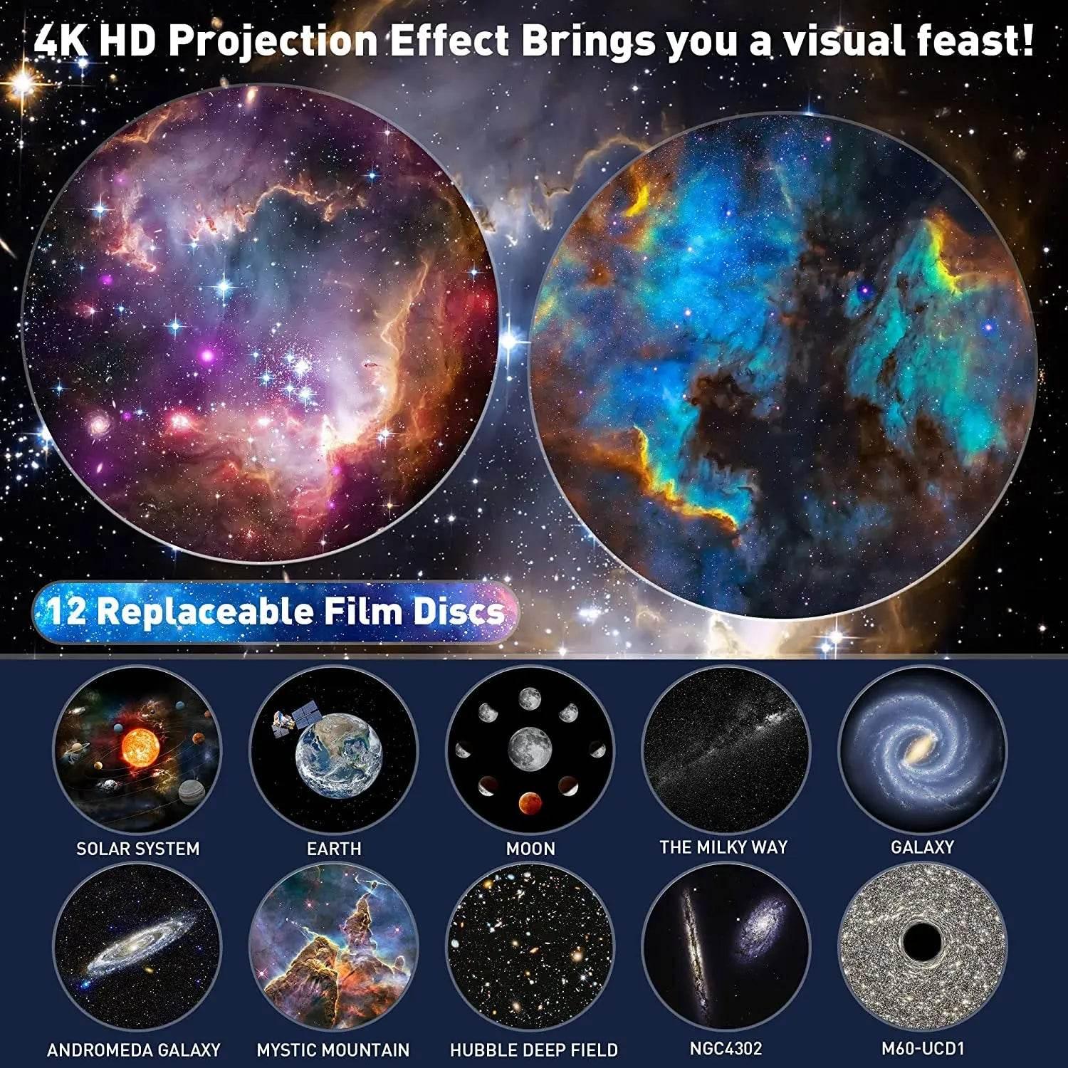 Star Projector 13 Planetarium Galaxys Projector With 360°Rotation
