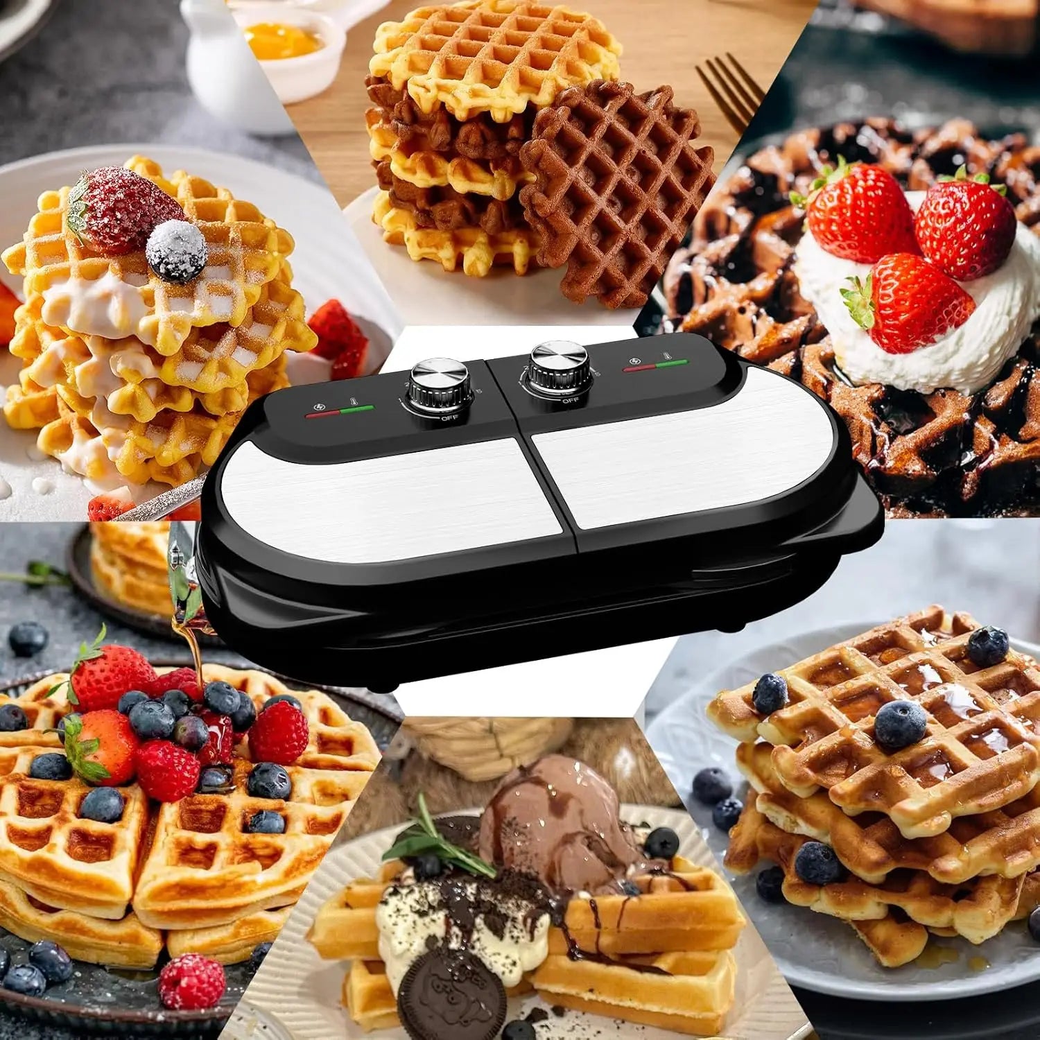 Belgian Waffle Maker 1400W For Breakfast And Snacks