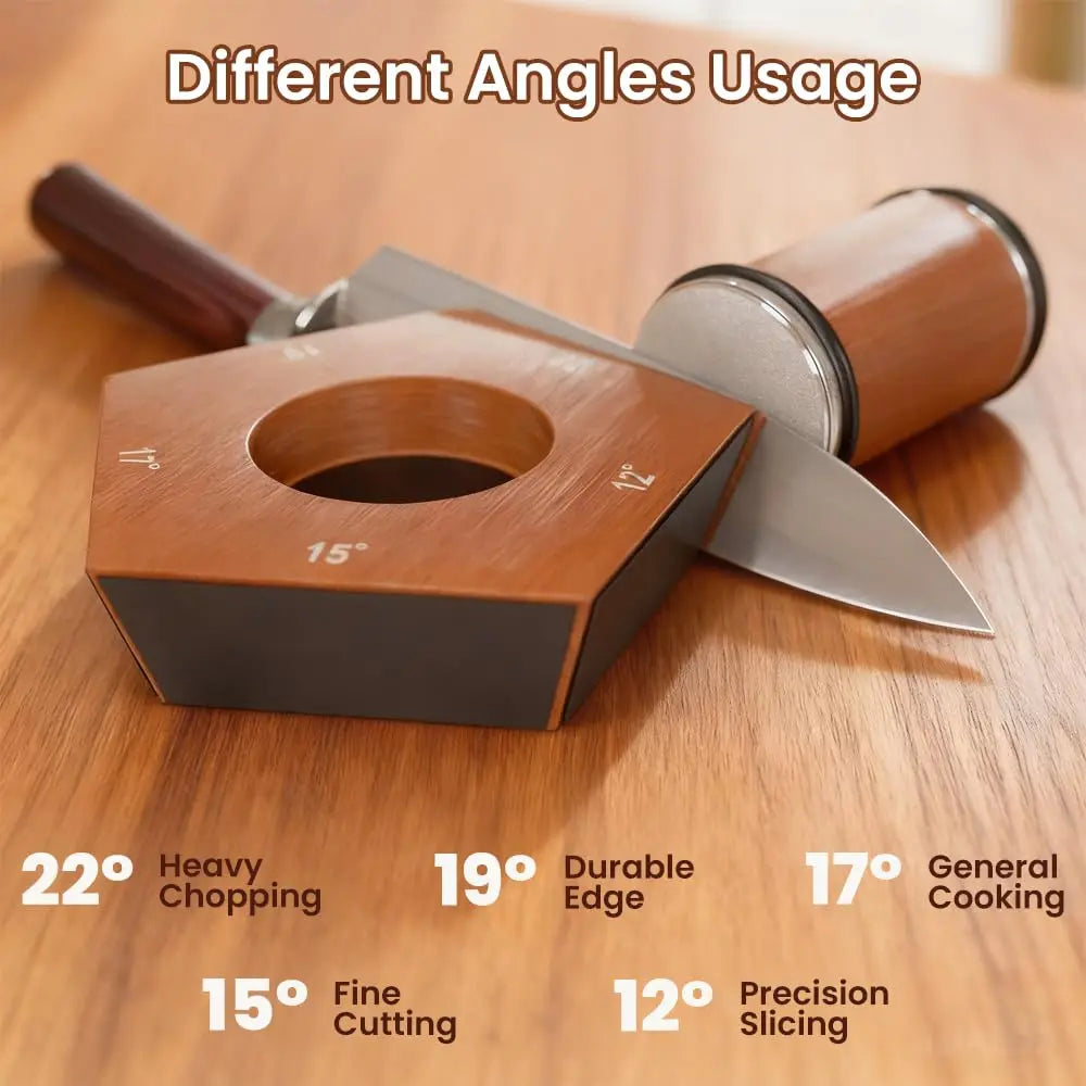 Roller Knife Sharpener Set With Magnetic Angle Guide Diamond Stones