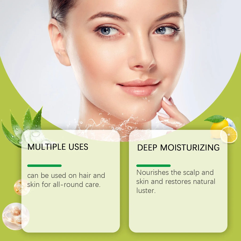 Aloe Vera Gel Nourish Moisturize Smooth Soften Soothe Face Prevent Acne Pimple Redness Cracked Rough Moisturizing Aloe Vera Gel