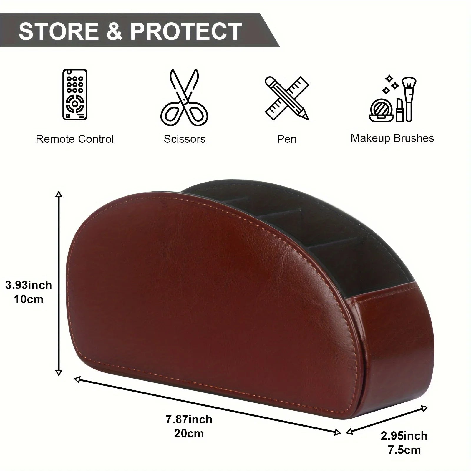 Remote Control Holder with 5 Compartments Remote Control Box for Desktop Storage Media Player Heater Controllers