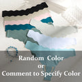 8PCS Women Seamless Panties Ultra-thin Panties Women Ice Silk Wavy Design Underwear Sexy Panty Low Waist G-string Female Solid