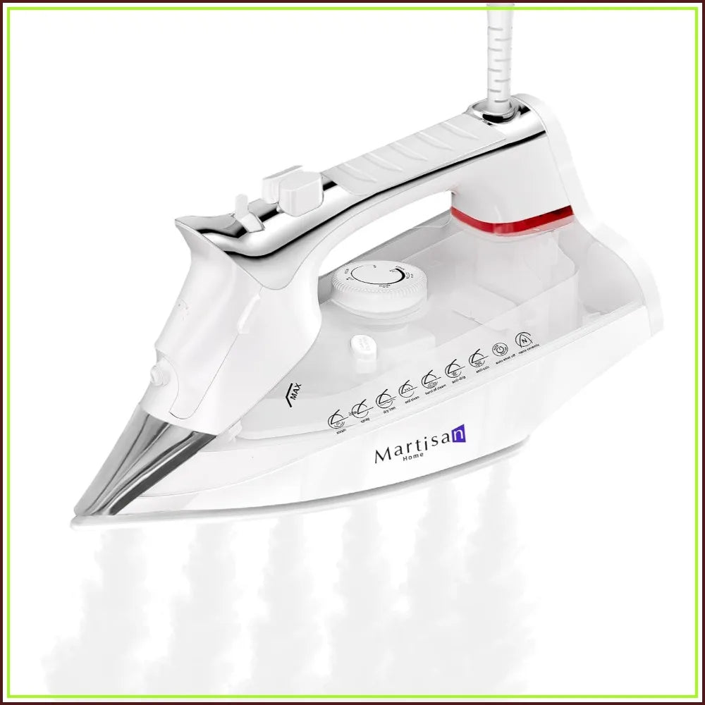 1800W Steam Iron With Nano Ceramic Soleplate And Auto Off