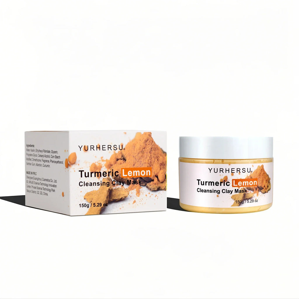 Turmeric and Lemon Deep Cleansing and Pore-Minimizing Clay Mask; Exfoliating and Brightening Clay Mask; Used for Skin Repair.
