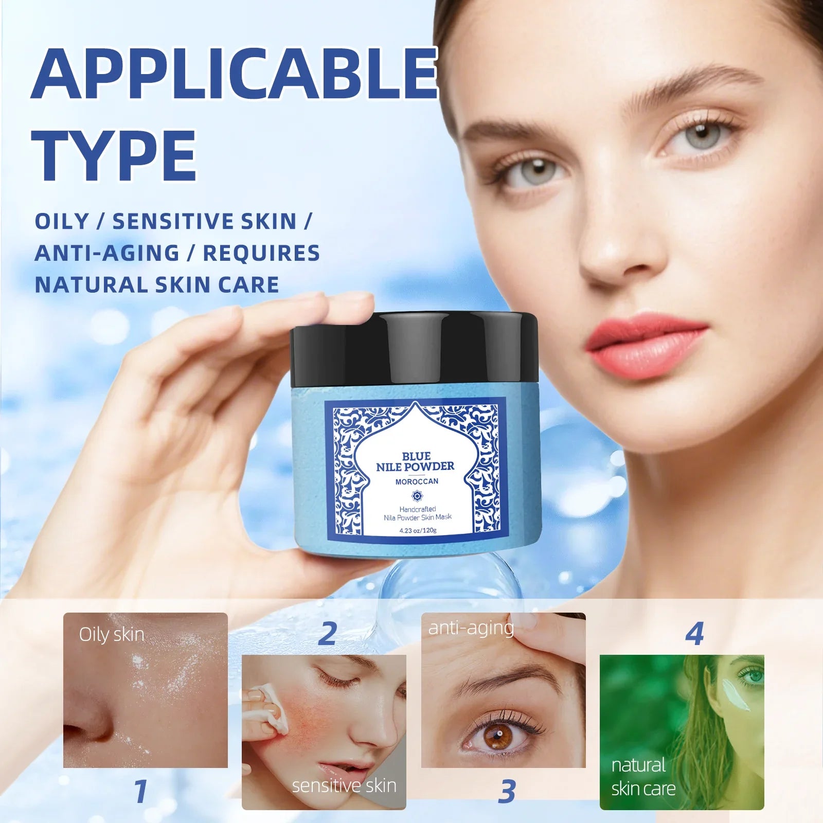 15-Min Mineral Skin Reset Mask 120g - Moroccan Lathering Powder for Face & Body, Deep Cleanse & Perilla Leaf Nourishment.