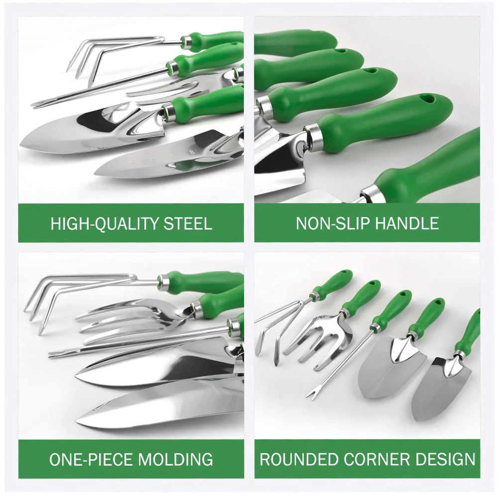 Outdoor Garden Tool Set 11 Piece Rustproof Pruning Tools Shovel