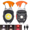 Led Keychain Flashlight, 500 Lumens Rechargeable Waterproof Portable Work Light, 7 Light Modes, Pocket Lamp with Battery Display