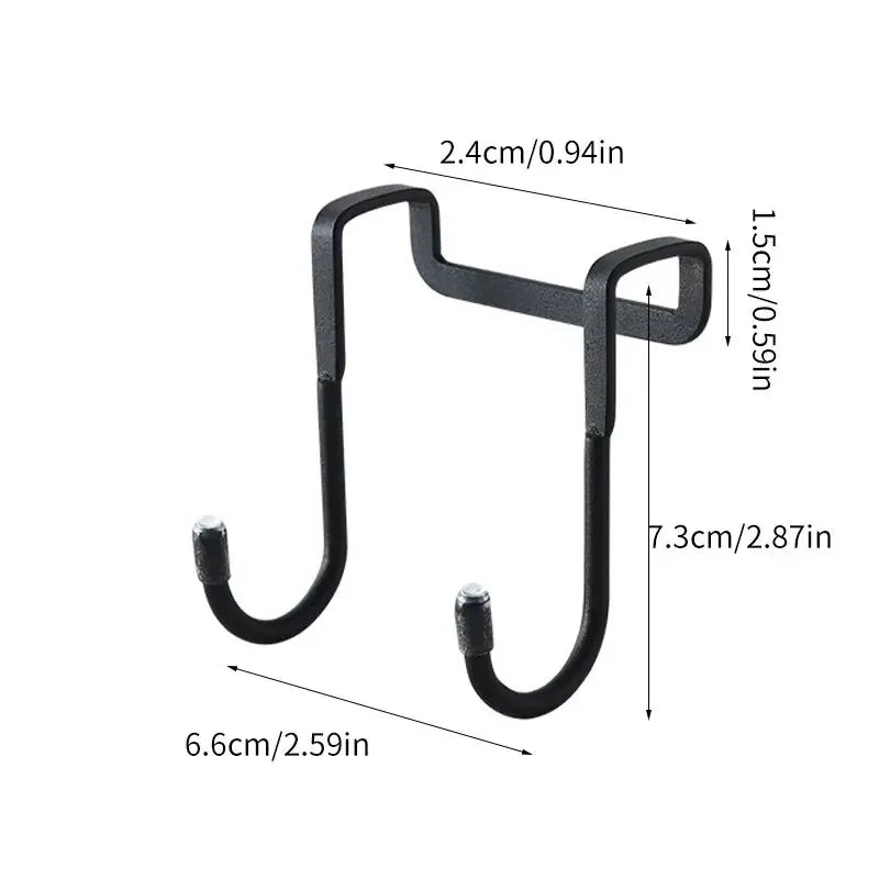 Stainless Steel Double S Hook Free Punch Wall Hanging Bathroom Kitchen Door S Hook Towel Storage Rack