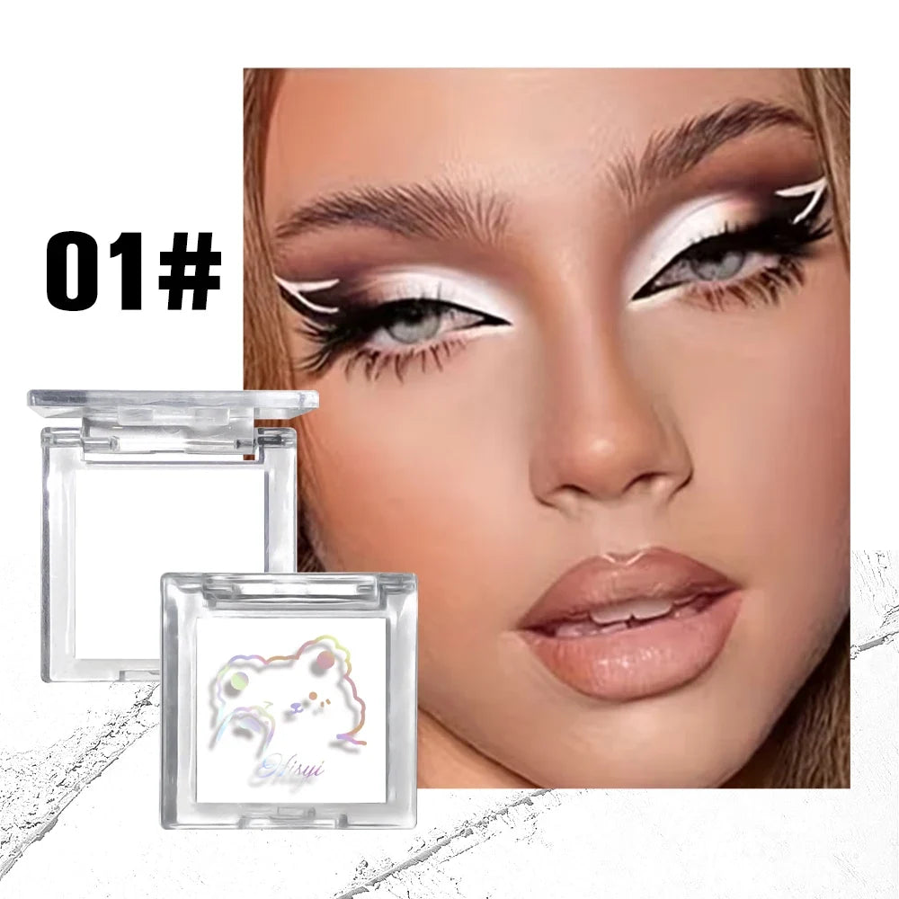 Long Lasting Matte highlights with eyeshadow tray - Shiny glitter for natural contours of all skin tones, orange and white
