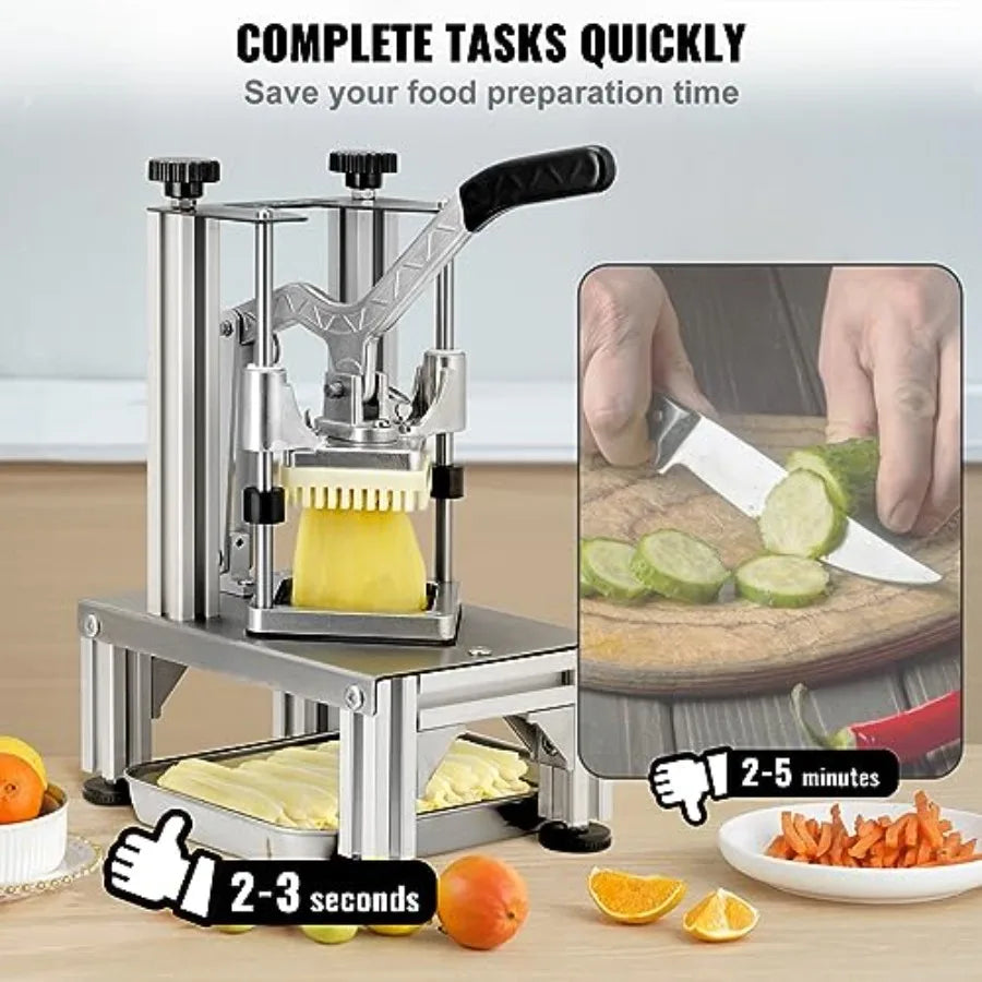 Commercial French Fry Cutter With Replacement Blades And Dicer