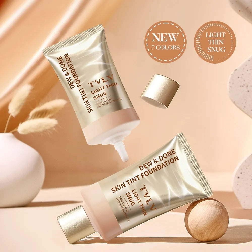 Moisturizing Skin Tint Foundation for All Skin Types, Moisturizing Light Texture Natural Concealer Long Wear Face Makeup