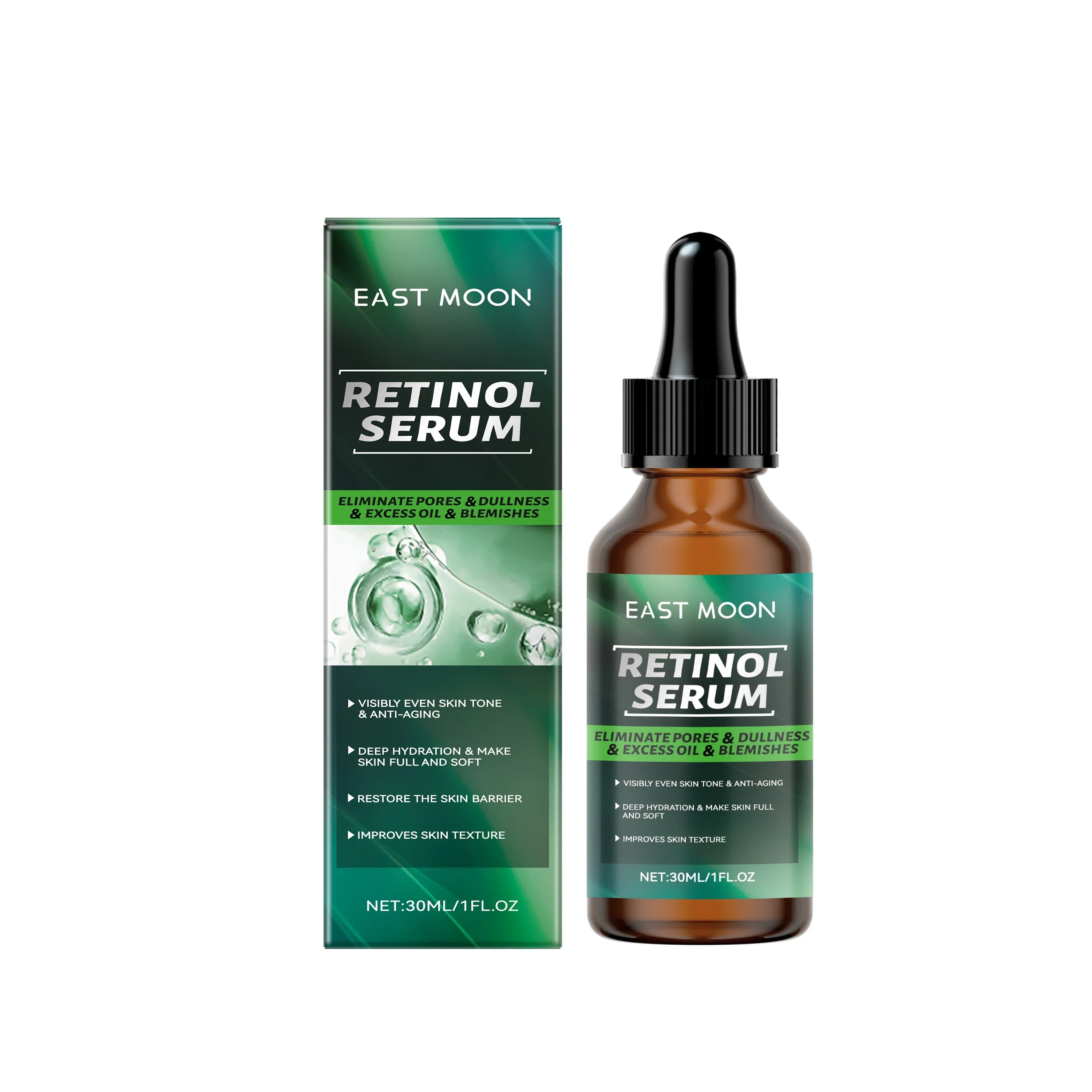 Men's Retinol Serum Hydrating Anti-Aging Oil Control & Pore Minimizer Lifting Tightening Smoothing Brightening Facial Treatment