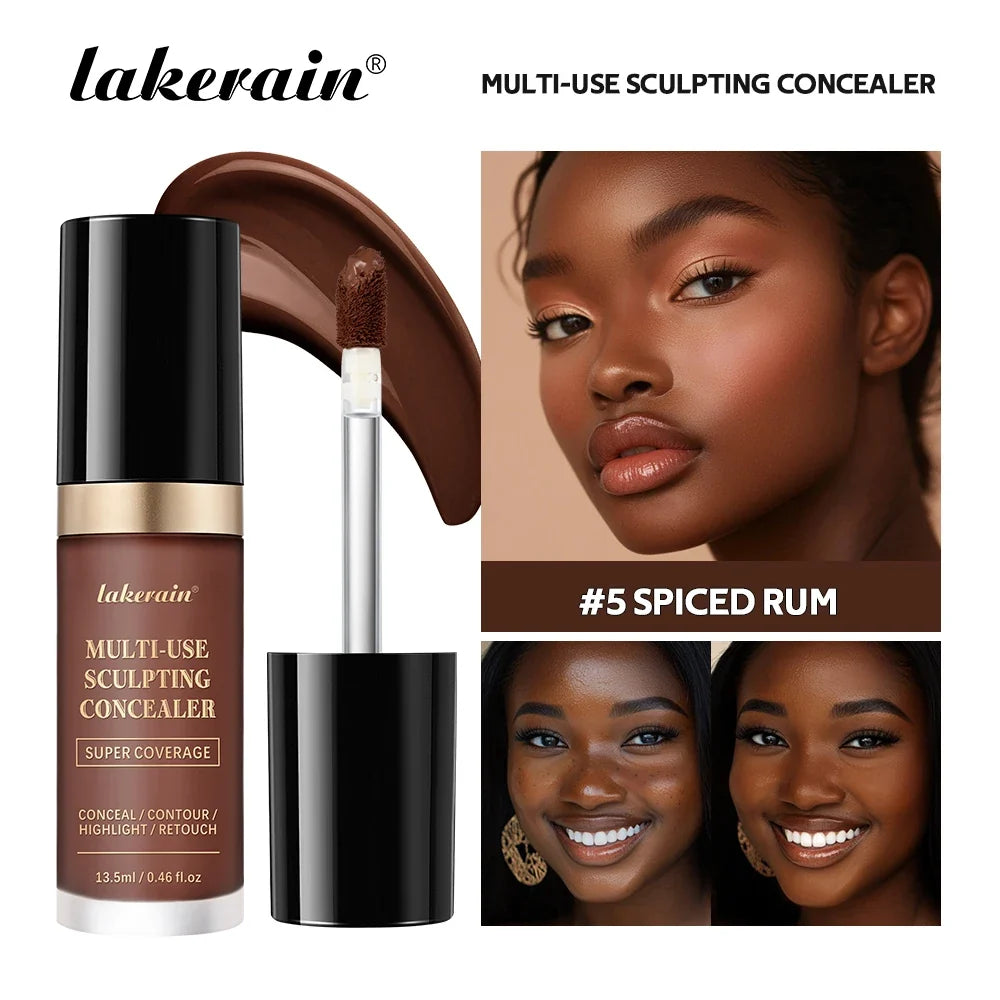 Waterproof Liquid Concealer Matte High Coverage Oil Control Cover Acne Dark Circles Foundation Modify Face Contouring Cosmetics