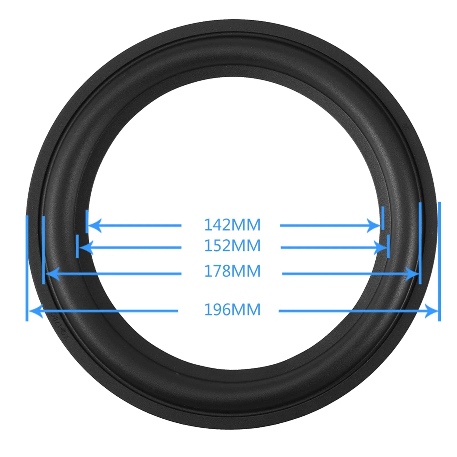 8inch Loudspeaker Speaker Surround Repair Rubber Woofer Edge Repair Parts 2pcs