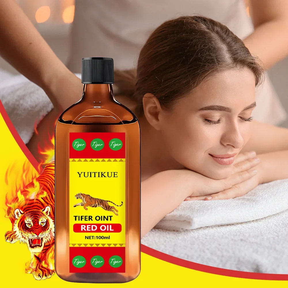 YUITIKUE Tifer Oint Red Oil 100ml - Tiger Formula for Muscle & Joint Massage, Sport & Daily Use, for All