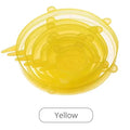 6Pieces Food Grade Silicone Stretch Lids for Food Storage Reusable Microwave Food Covers Bowl Covers For Cup Cans Jars YY121