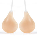 Spoon shaped lifting bra with shoulder straps for anti sagging, invisible and seamless gathering, silicone chest patch
