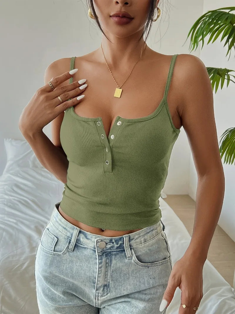 Women's Cropped Tops Spring and Summer Corset Korean Suspenders Vest Sexy Camisole Slim Y2K Corset Tops Casual Basic T-shirt