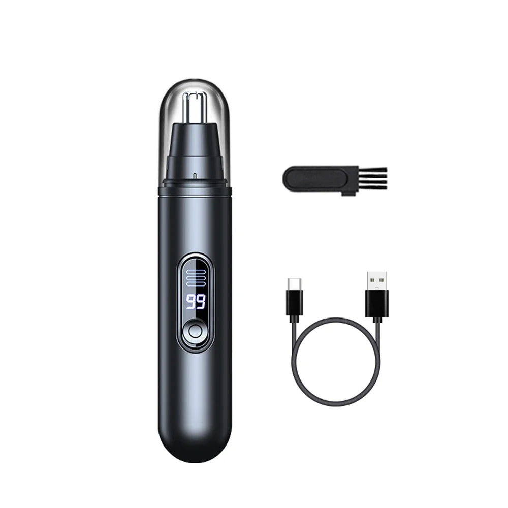 Electric Nose Hair Trimmer Rechargeable Nose Hair Clipper for Men Mini Portable Automatic Shaving Nose Eyebrow Ear Hair Remover