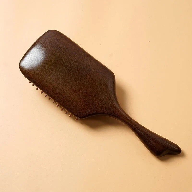 Natural Sandalwood Air Cushion Comb Scalp Massage Hair Brush Women Anti-static Hairdressing Comb for Hair Volume & Curly Hair