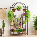 BINGOPAW 5-Tier Tall Indoor Plant Stand With Arched Metal Frame