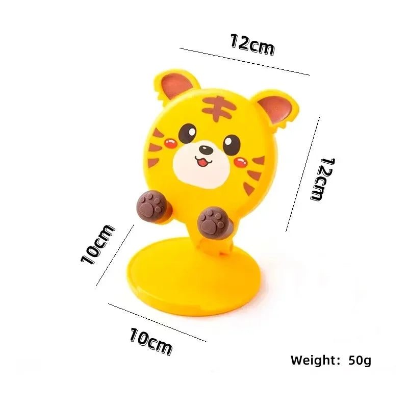 Portable Cartoon Mobile Phone Tablet Holder Desktop Bracket Universal Foldable Lifting Bracket Creative Cute Bracket For Phones