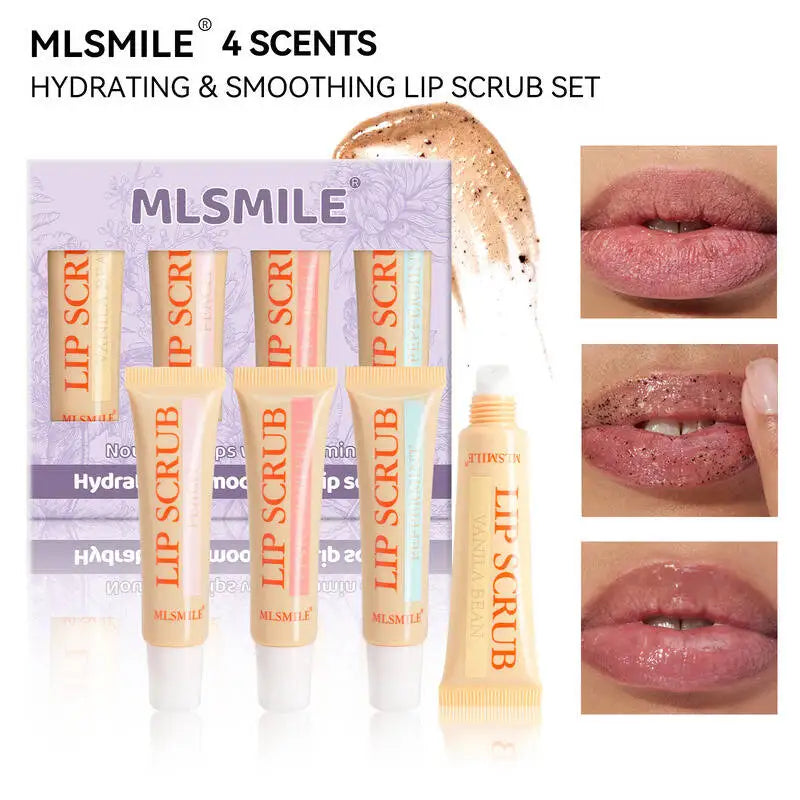 MLSMILE Scrub Set Exfoliating Dead Skin Lightening Lines Lip Balm 4-Pack 2025 new