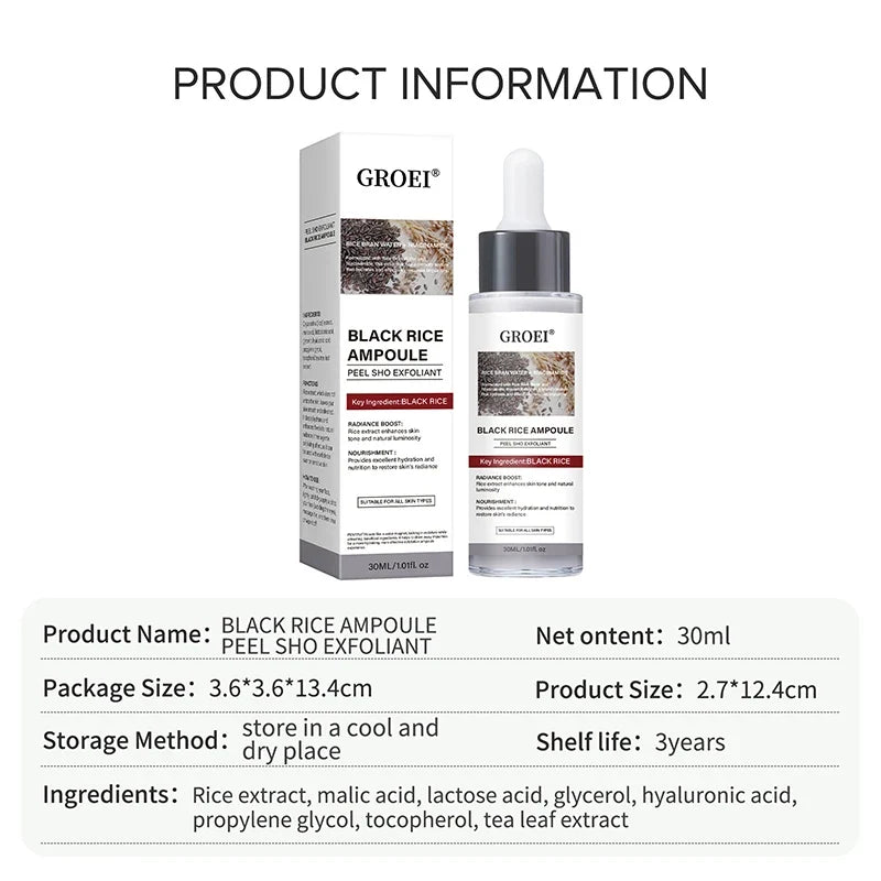 Peel Shot Ampule Set Rice Toner Moisturizing Facial Essence Glowing Skin Water-oil Balancing Essence Revitalizing Skin Dullness