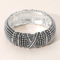 Antique Metal Boho Stretch Bracelet