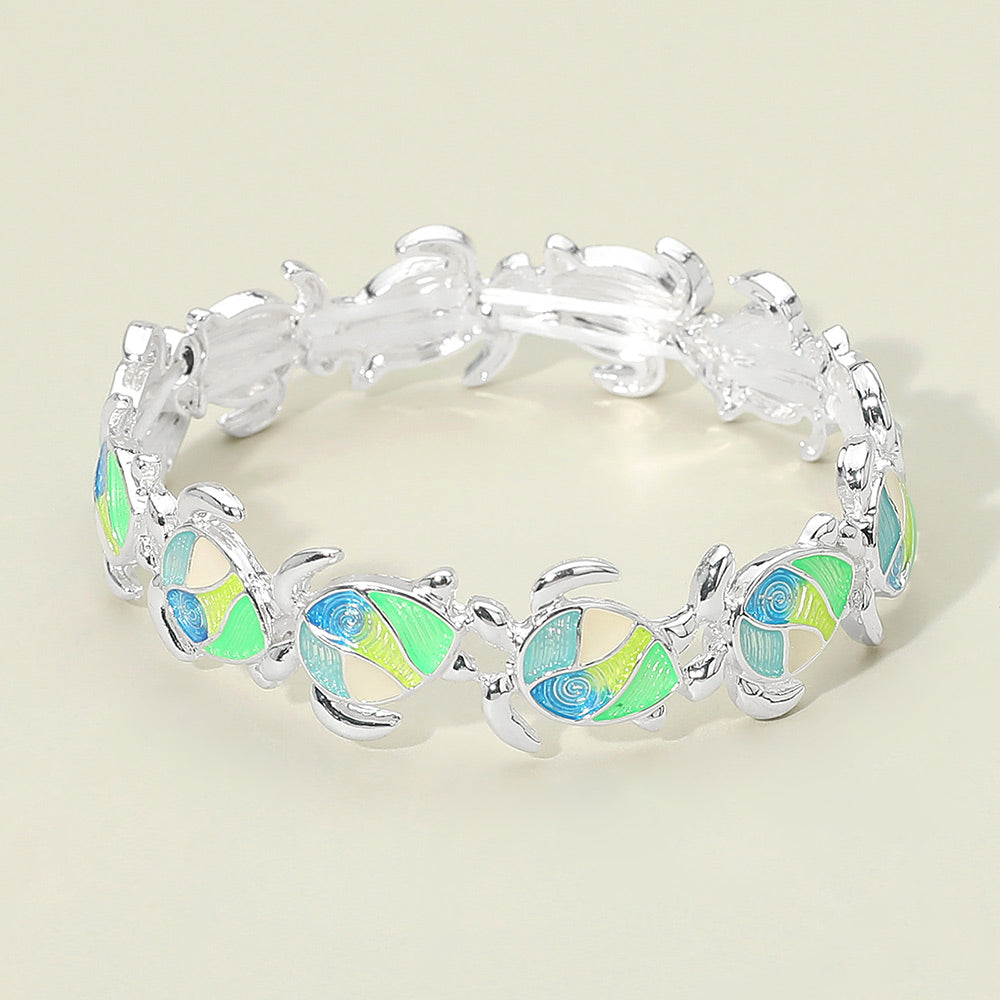 Sea Turtle Beaded Stretch Bracelet