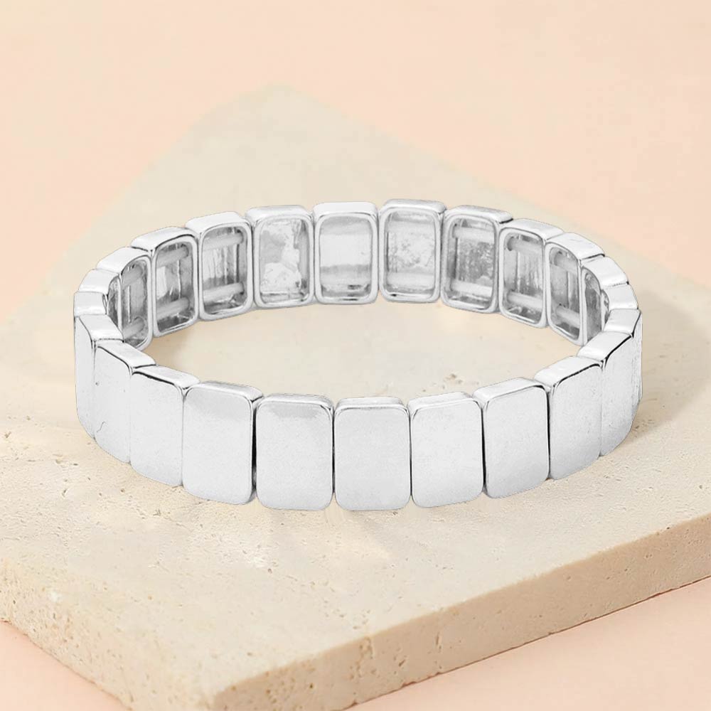 Square Metal Stretch Bracelet