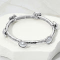 Oval Stone Cluster Pointed Stretch Bracelet